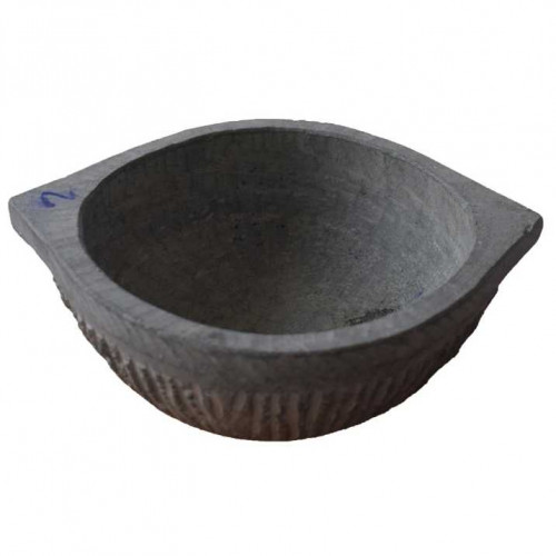 Kalchatti - Soap Stone Cooking vessel - Flat Bowl shaped 